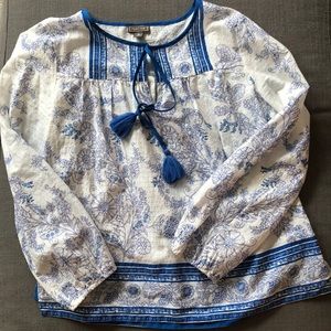 J.crew Point Sur blouse size M